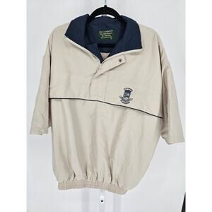 Vintage 1990s St Andrews Golf Course Mens Sz XL Short Sleeve Jacket Embroidered